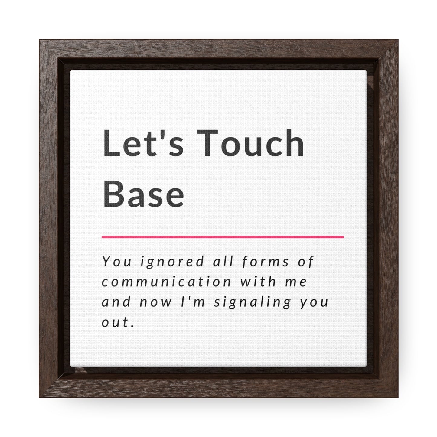 Let's Touch Base Gallery Canvas