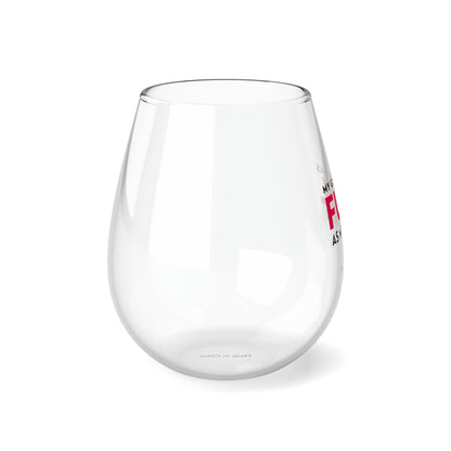 My Glass Is As Full As My Inbox | Stemless Wine Glass